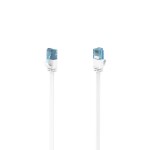 Hama 00200687 RJ45 sieťové káble, prepojovacie káble CAT 6A U/UTP 15 m biela plochý 1 ks; 00200687
