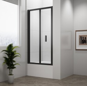 POLYSAN - DEEP BLACK sprchové dvere skladacie 1000x1650, číre sklo MD1910B