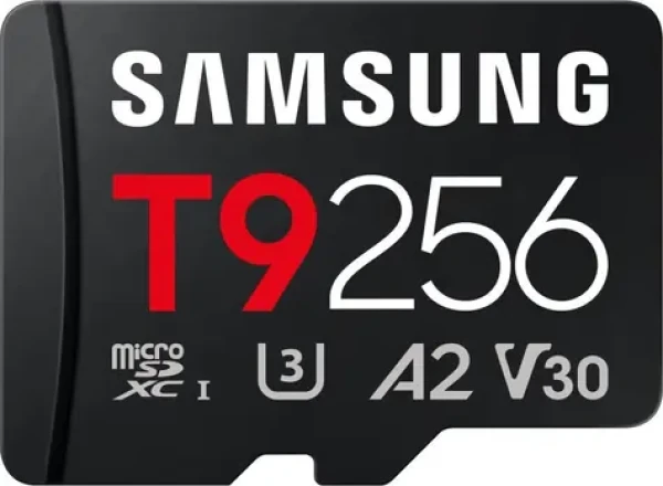Samsung T9 čierna / Pamäťová karta microSDXC / 256 GB / UHS-I U3 / Class 10, V30, A2 / čítanie: 200 MB/s (MB-MH256T/WW)