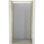 MEXEN - Exo skladacie sprchové dvere 120, transparent, zlatá 816-120-000-50-00