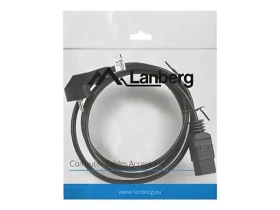 Lanberg CEE7/7 - IEC C19 čierna / Napájací kábel / 1,8 m / 16A / VDE (CA-C19C-10CC-0018-BK)