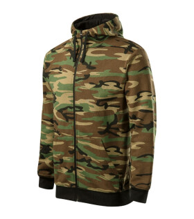 Pánska maskáčová mikina na zips camouflage brown XL