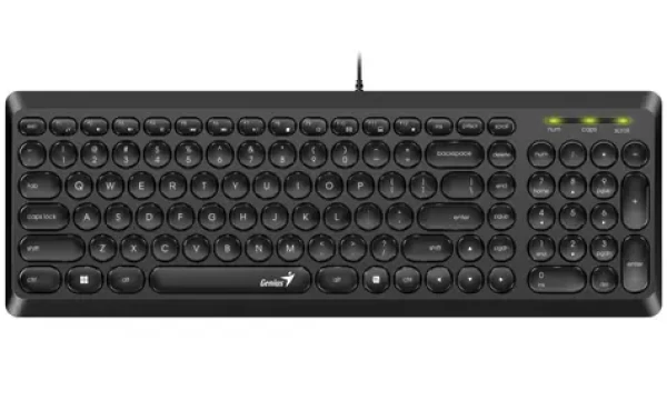 GENIUS Slimstar Q200 čierna / Kancelárska klávesnica / drôtová / USB / retro design / CZ+SK layout (31310020403)