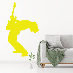 Veselá Stena Samolepka Silueta Rocker Farba: žlutá, Veľkosť: 100 x 61 cm