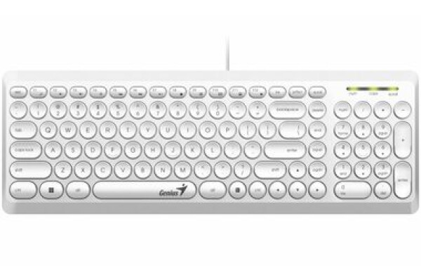 GENIUS Slimstar Q200 biela / Drôtová / USB / CZ+SK layout (31310020413)