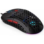 Endorfy LIX Plus čierna / optická / drôtová / herná / 19000 dpi / PAW3370 / 6 tlačidiel / RGB / Kailh GM8.0 / USB / 1.8m (EY6A001)