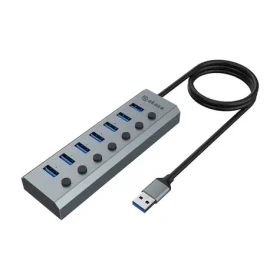 Akasa USB hub / 7x USB-A 3.0 / 5Gbps (AK-HB-21BKCM)
