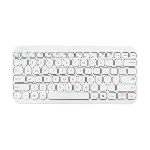 Asus Marshmallow KW100 biela / bezdrôtová klávesnica / nízky profil klávesov / CZ SK layout (90XB0880-BKB560)