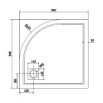 GELCO Sprchová vanička XENA HX559 900x900 hladká HX559