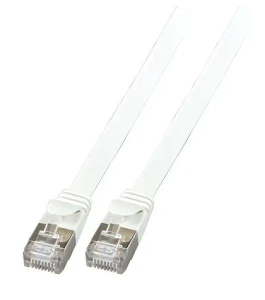 EFB Patch kábel plochý Cat6A U/FTP sivá / Patch kábel / 1,5 m / RJ-45 / PVC (K5545GR.1,5)