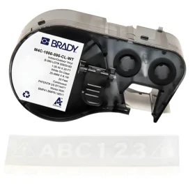 BRADY Páska do tlačiarne štítkov 25 mm priehľadná/biela / pre tlačiarne M410, BMP41, M510, BMP51, BMP53, M511 / vinylová (M4C-1000-595-CL-WT)