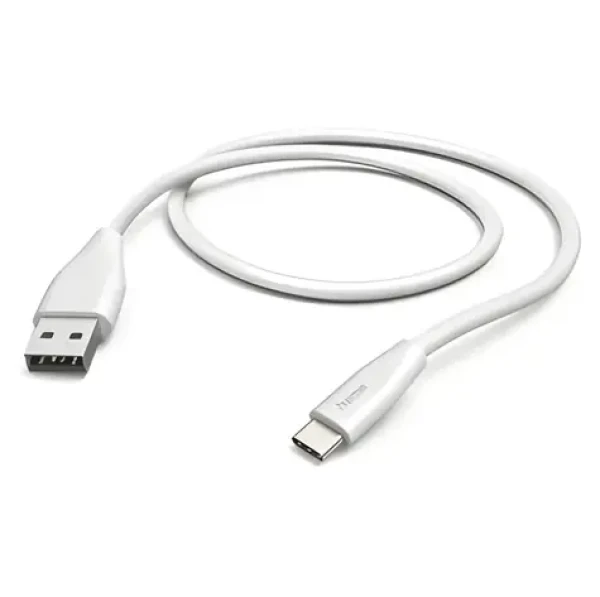 HAMA kábel USB-A na USB-C 1,5 m biela / Nabíjací kábel / USB 2.0 / 480 Mbit/s (00201596)