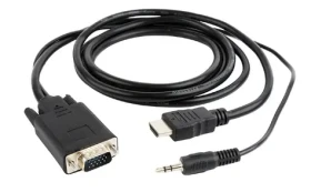 Gembird A-HDMI-VGA-03-10 adaptér HDMI-A (M) na VGA (M) + 3.5 mm audio čierna / kábel 3m (A-HDMI-VGA-03-10)