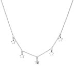 Hot Diamonds Hravý strieborný náhrdelník diamantom Most Loved DN161/DN163 cm