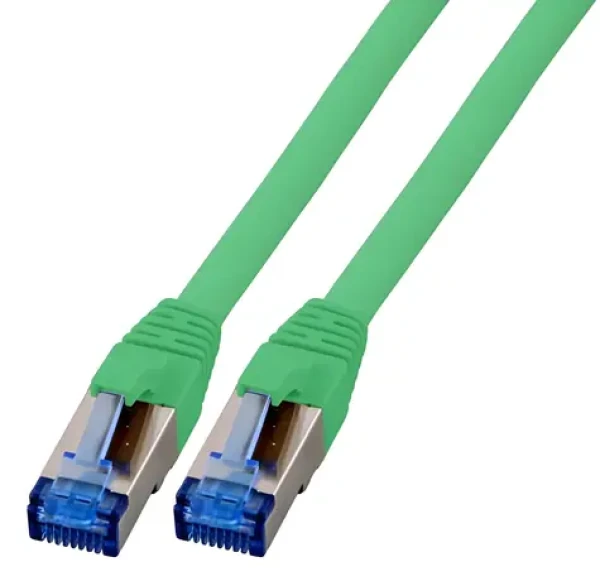 EFB S/FTP CAT6A 0,5 m zelená / Patch kábel / RJ45-RJ45 / 10Gbit (K5525FGN.0,5)
