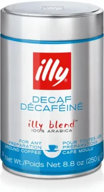 Illy Espresso bez kofeínu 250 g / Mletá káva / 100% Arabica / Plechovka (8003753900490)