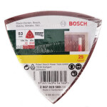 BOSCH 2607019500 / Sada brúsneho papiera pre delta brúsky s otvormi / Zrnitosť 60 120 240 / Priemer 93 mm / 25 ks (2607019500)