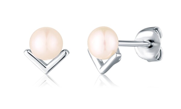 JVD Strieborné kôstkové náušnice s perlami SVLE3035X61P100