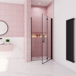 H K - Sprchové dvere MELODY BLACK B8 100 zalamovacie 99-102 x 195 cm SE- MELODYBLACKB8100SET