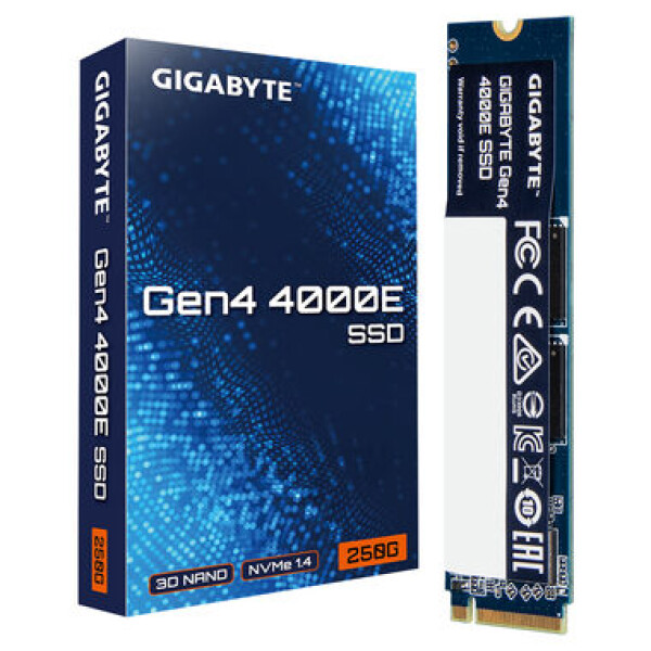 GIGABYTE Gen4 4000 SSD 250GB / M.2 2280 Gen 4 / R: 3500 MBps / W: 1800 MBps / MTBF: 1.5mh / 3y (G440E250G)