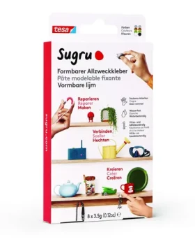 Tesa Sugru / Tvarovateľné univerzálne lepidlo / 8 ks / rôzne farby / vodeodolné (41285-00000-01)