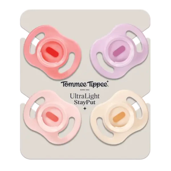 Tommee Tippee Silikónový Cumlík Ultra-light 0-6m, 4 ks, GIRL (433613)
