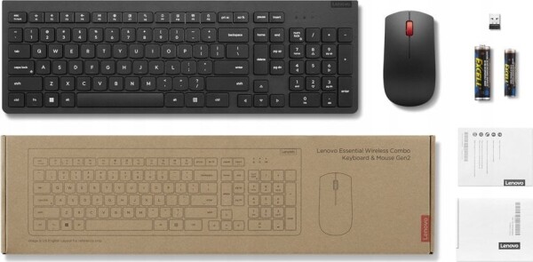 Lenovo Lenovo | Essential Wireless Combo Keyboard and Mouse Gen2 | Keyboard and Mouse Set | 2.4 GHz | US | Black