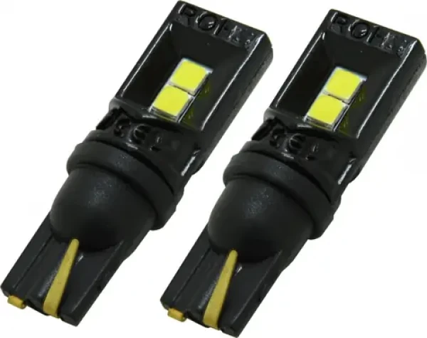 Compass LED žiarovka T10 4LED 3030 biela / 12V / 3W / 300lm / 6000K / CAN-BUS / 2ks