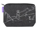 Presco Group Džínsový peračník etue Malý princ čierna / 20x14 cm (A-6348)