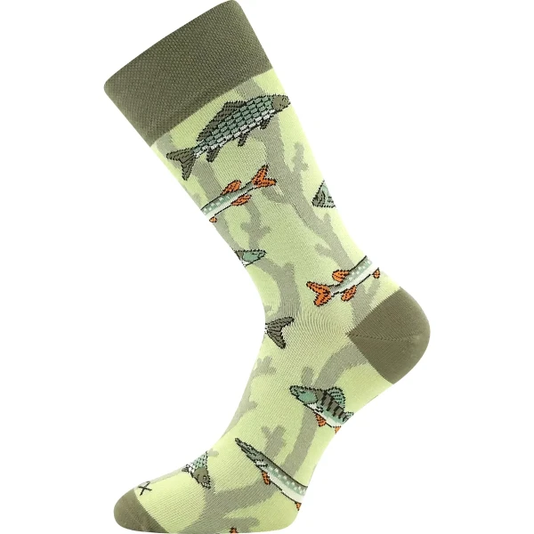 VOXX Ponožky slabé fishing LOVIX 02 s rybářskými motivy RYB (3 páry) 39-42 126275