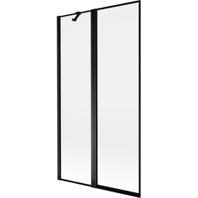 MEXEN - MIST vaňová zástena 100x150 cm 6mm f+s, čierna, okraj, ľavá 8A9-100-011-70-70-L