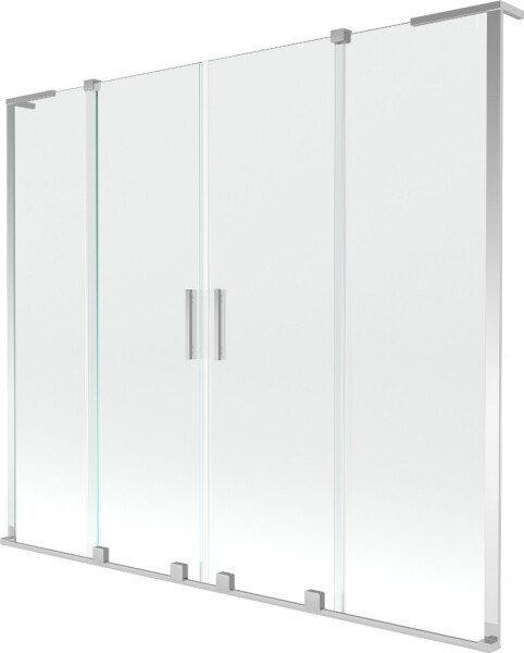 MEXEN/S - Velar L Duo dvojkrídlová posuvná vaňová zástena 180 x 150, transparent, chróm 896-180-003-02-01