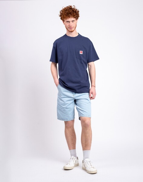 Carhartt WIP Single Knee Short Blue heavy stone wash 30