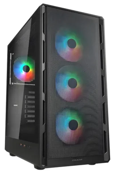 COUGAR Airface Pure RGB čierna / PC skriňa / ATX / micro-ATX / mini-ITX / ARGB / bez zdroja (CGR-2GA5B-RGB)