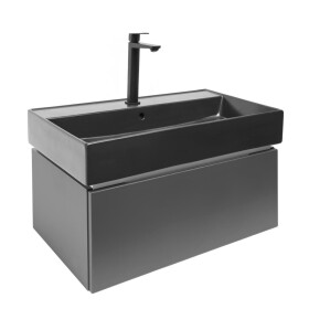 Kúpeľňová skrinka s umývadlom SAT Feel 80x30x46 cm antracit SATFEEL80ANTU3B SATFEEL80ANTU3B