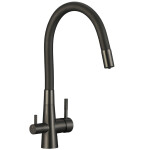 Laveo - Riveco - drezová batéria s elastickým ramenom,, pripojenie k vodnému filtru, grafit BRI_968D
