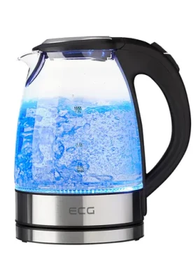ECG RK 1776 Glass čierna / rýchlovarná kanvica / 2200W / 1.7 L / sklo a nerez (341112464958)