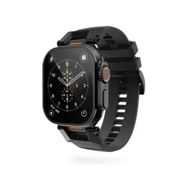 Epico FKM Rubber Pre remienok s nerezovým zapínaním pre Apple Watch SE (44mm)/Series 1-9 (42/44/45mm) čierna (63318101300006)