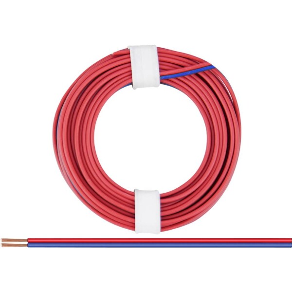 Donau Elektronik 225-02 opletenie / lanko 2 x 0.25 mm² červenomodrá 5 m; 225-02