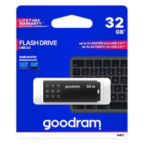 GOODRAM UME3 32GB čierna / Flash disk / USB 3.0 / čítanie: 60MBs / zápis: 20MBs (UME3-0320K0R11)