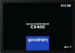 Goodram CX400 Gen.2 512GB / 2.5 / SATA III / 3D-NAND TLC / R: 550MBs / W: 500MBs / IOPS: 75K 76.8K / MTBF: 2mil / dopredaj (SSDPR-CX400-512-G2)