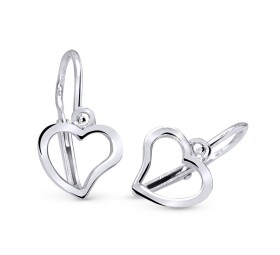 Cutie Jewellery Srdiečkové náušničky z bieleho zlata C2760-10-X-2