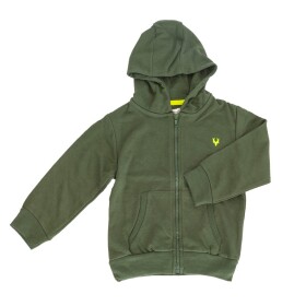 Chlapčenská mikina s kapucňou po celej dĺžke, Minoti, 9ZIPEMB 4, khaki - 98/104 | 3/4let
