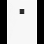 MEXEN/S - Stone+ obdĺžniková sprchová vanička 130 x 90, biela, mriežka čierna 44109013-B