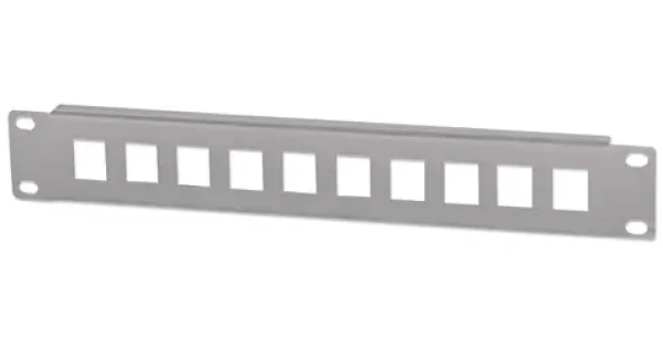 Intellinet 10" šedá / Patch panel / 10 portov / 1U / neosadený (714969)