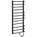 CERANO - Elektrický sušiak uterákov Ricardo, s displejom - 229 W - čierna matná - 1160x550 mm LIV-B-ED-12-55