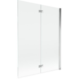 MEXEN - MIST vaňová zástena 130x150 cm 6mm 2-s, chróm, číra, pravá 8A9-130-002-01-00-P