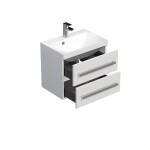 Kúpeľňová skrinka s umývadlom SAT Cube Way 60x40 cm biela lesk CUBE260ZBL CUBE260ZBL