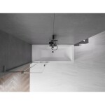 MEXEN/S - Velar L dvojkrídlová posuvná vaňová zástena 70 x 150, transparent, grafit metal 896-070-003-01-95