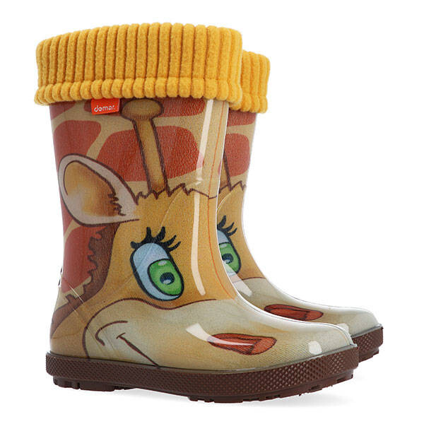 Demar HAWAI LUX PRINT 0049 AK žirafa Detské gumáky zateplené 30-31 0049AK_30-31